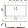 Мойка OMOIKIRI DAISEN 77-BE Artgranit/ваниль 4993624